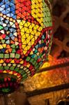 Lamp in antique shop, Marrakech, Morocco
