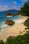Coastal View of La Digue Island, Seychelles
