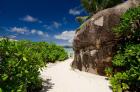 Popular Anse Source D'Agent white sand beach, Island of La Digue, Seychelles