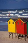 Yellow and Red Bathing Boxes, South Africa