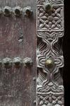 Zanzibar, Tanzania. Detail on an Arab-style Doorway in Stone Town.