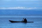 Canoe on Lake Tanganyika, Tanzania