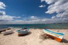 Fishing boats on beach, Hammamet, Cap Bon, Tunisia