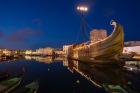 Tunisia, Bizerte, Old Port, floating restaurant