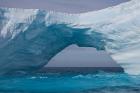 South Georgia Island, Iris Bay. Ice bridge, arch