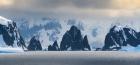 Antarctic Peninsula, Antarctica, Spert Island Craggy Rocks And Mountains