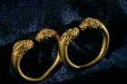 Horned Lion Head Bracelets, Gold Artifacts From Tillya Tepe Find, Six Tombs of Bactrian Nomads