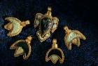 Necklace Adornments, Gold Artifacts From Tillya Tepe Find, Six Tombs of Bactrian Nomads