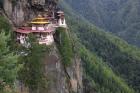 Tiger's Nest Dzong Perched on Edge of Steep Cliff, Paro Valley, Bhutan