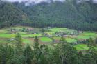 Houses and Farmlands in the Phobjikha Valley, Bhutan