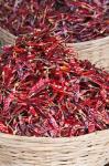 Red peppers at local produce market, Bumthang, Bhutan