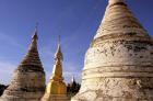 Whitewashed Stupas, Bagan, Myanmar
