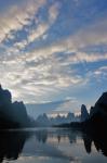 Li River and Karst Peaks at sunrise, China