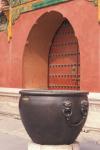 Fire Kettle by Doorway of the Palace Museum, Beijing, China