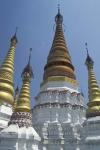 Gold Pagoda Spires of the Golden Temple, China