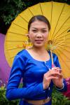 China, Yunnan, Young Dai portrait in ethnic costume