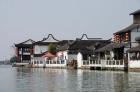 China, Zhujiajiao village, riverfront homes