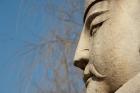 Detail of warrior statue, Changling Sacred Way, Beijing, China