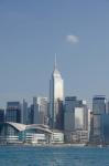 City skyline view from Victoria Harbor, Hong Kong, China