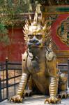 Qing-era guardian lion, Forbidden City, Beijing, China