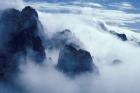 Mountain Peaks in Mist, Mt Huangshan (Yellow Mountain), China