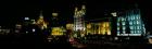 Night View of Colonial Buildings Along the Bund, Shanghai, China