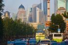 Freeway during rush hour, Shanghai, China