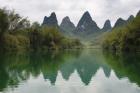 Karst Hills with Longjiang River, Yizhou, Guangxi Province, China