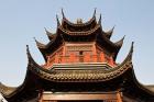 China, Suzhou. Pagoda along Shan Tang Street.