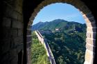 China, Huairou, Mutianyu, Great Wall, turret window