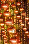 Beijing Hotel Lobby and Red Chinese Lanterns, China