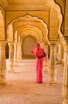 Arches, Amber Fort temple, Rajasthan Jaipur India