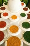 Bowls of Spices from Above, Agra, India