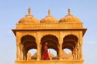 Native woman, Tombs of the Concubines, Jaiselmer, Rajasthan, India