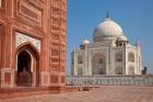 Agra, India, Taj Mahal view from the Mosque, on left