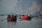 Boats in the Ganges River, Varanasi, India