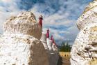 Chortens at the Thiksey Monastery, Leh, Ladakh, India