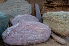 Prayer stones, Ladakh, India