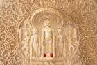 Carving on the wall, Jain Temple, Ranakpur, Rajasthan, India.