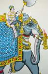 Elephant mural, Mahendra Prakash hotel, Udaipur, Rajasthan, India.