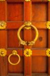 Ornate door at the City Palace, Udaipur, Rajasthan, India.