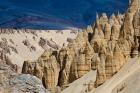 Eroded formation of mountain, Himalayas, Ladakh, India