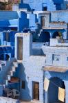 Traditional blue painted house, Jodphur, Rajasthan, India