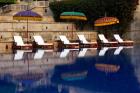 Outdoor swimming pool at Oberoi Amarvilas hotel, Agra, India