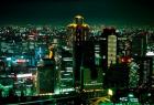 Aerial View of Downtown Skyline, Osaka, Japan