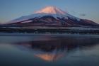 Mt Fuji and Lake at sunrise, Honshu Island, Japan