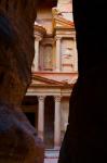 Jordan, Petra, Treasury (Al-Khazneh), Siq, tomb