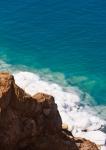 Deposit of salt and gypsum by the cliff in Dead Sea, Jordan