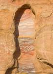 Rock texture of cave wall, Petra, Jordan