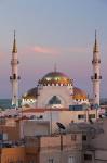 Jordan, Kings Highway, Madaba, Town view with mosque